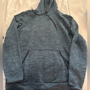 Men’s under armour blue/grey hooded sweatshirt